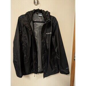Columbia Size Small Black Windbreaker Omnitech Jacket Coat